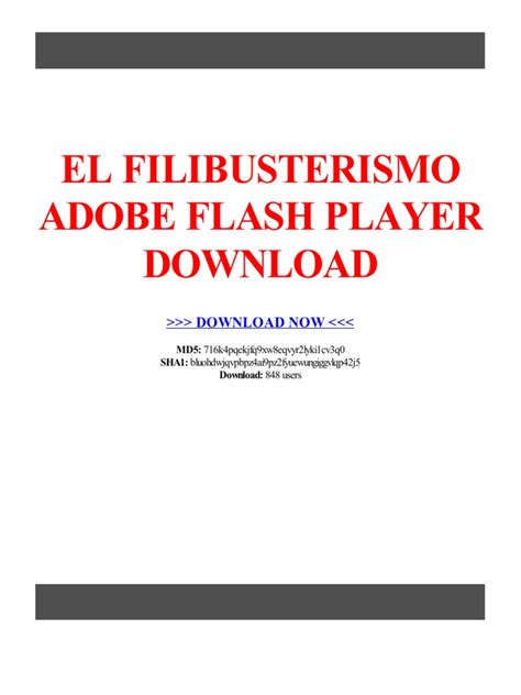 el filibusterismo adobe flash player